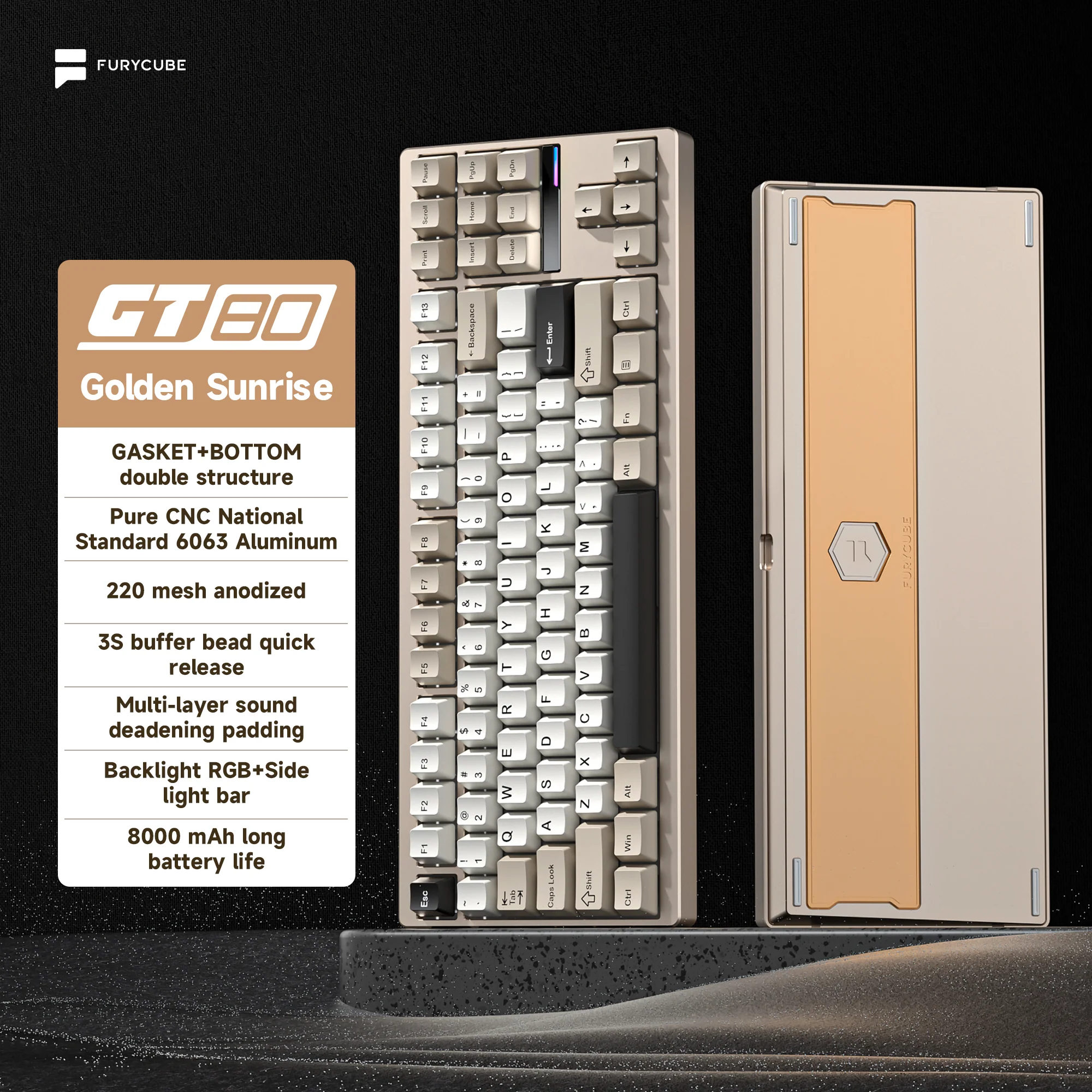 GT80 Dawn Golden Keyboard