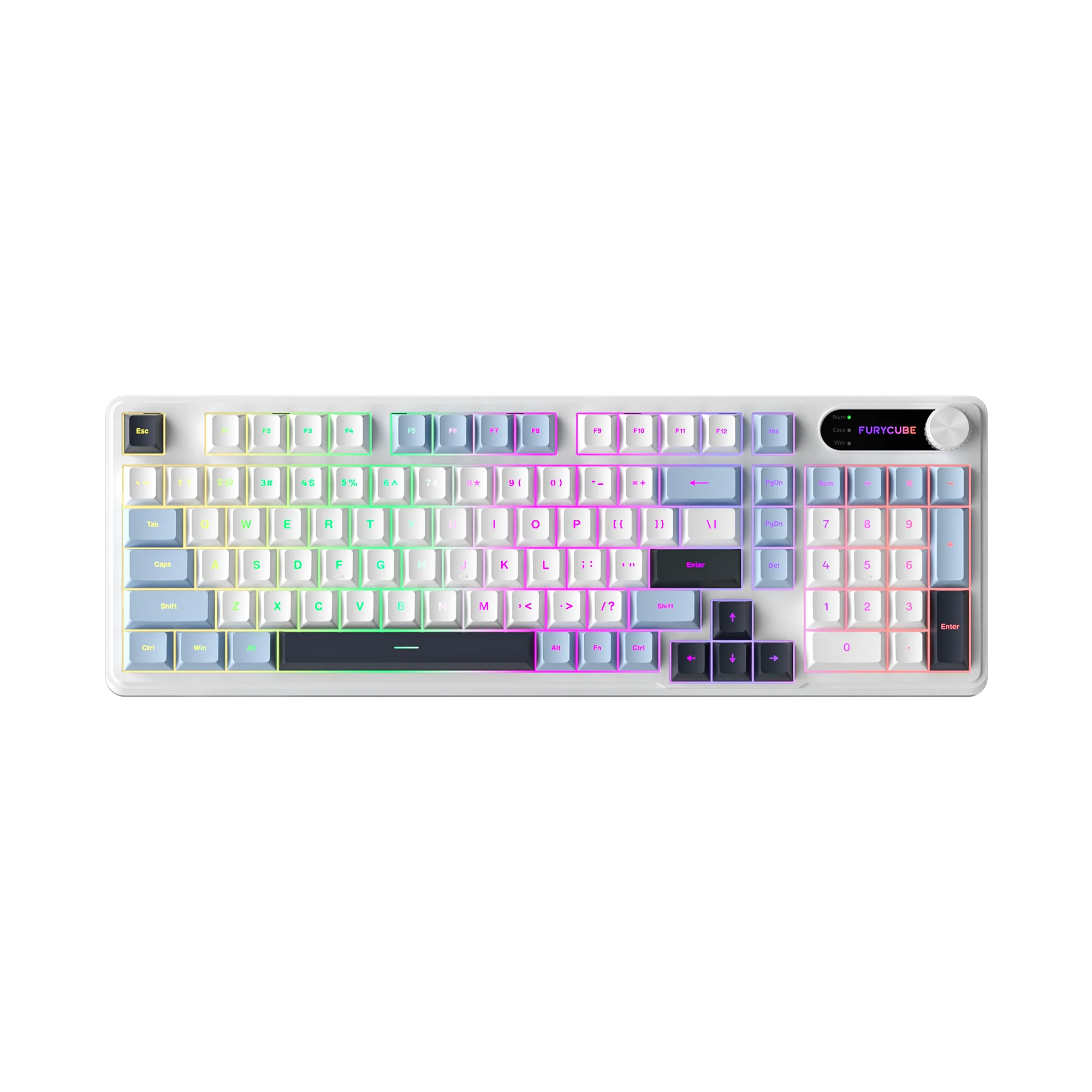 IP98 White Blue Navy Keyboard - Image 3