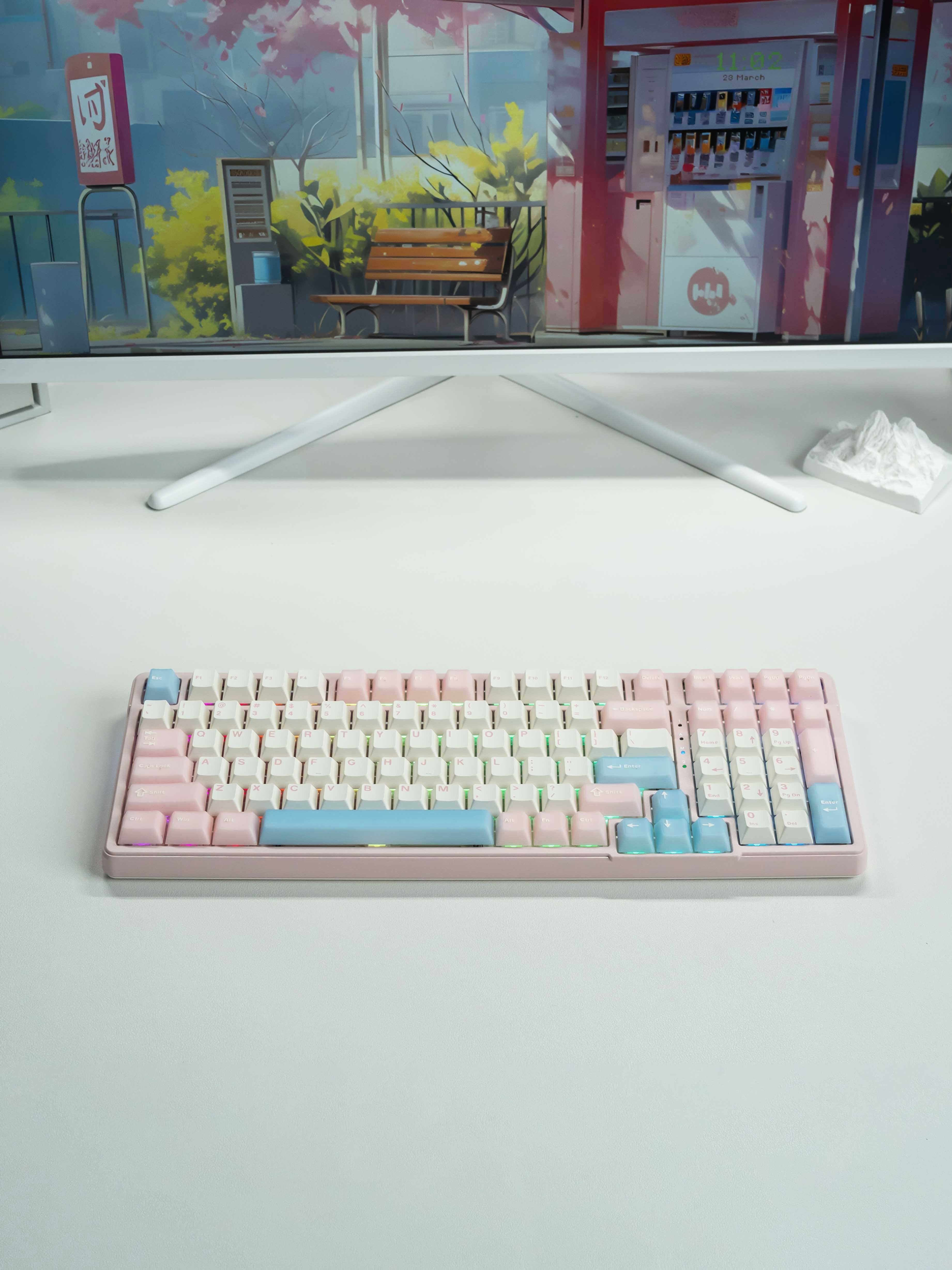 K99PRO Pink Blue Keyboard