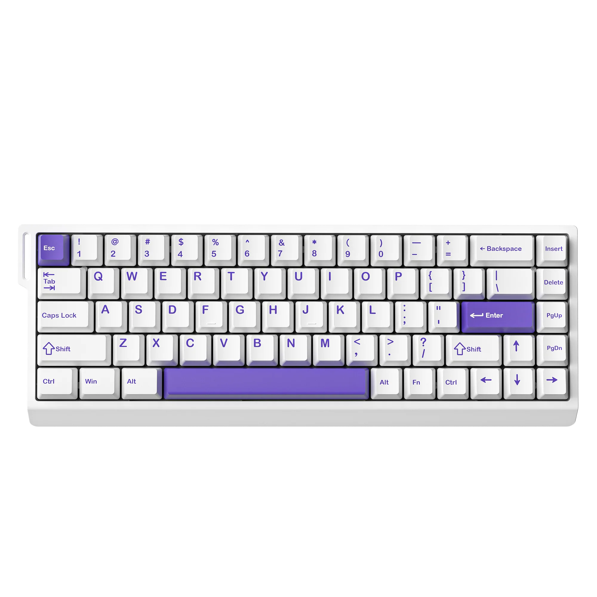 M68HE White Purple Keyboard