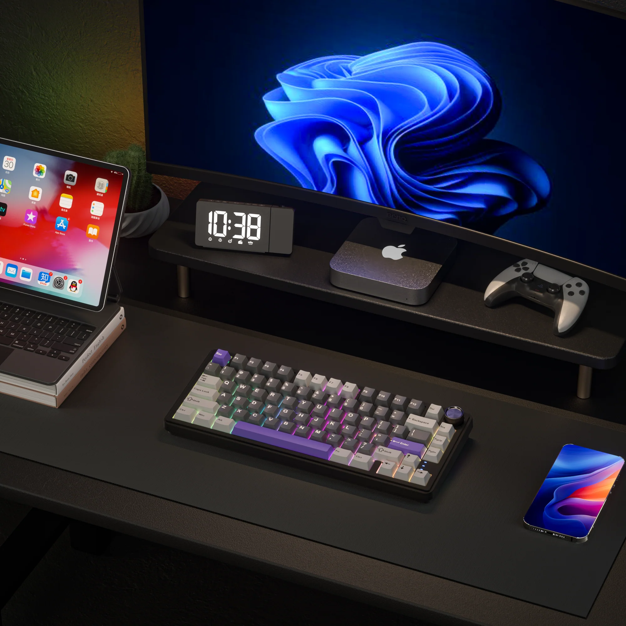 RX75PRO Grey Purple Keyboard - Image 3