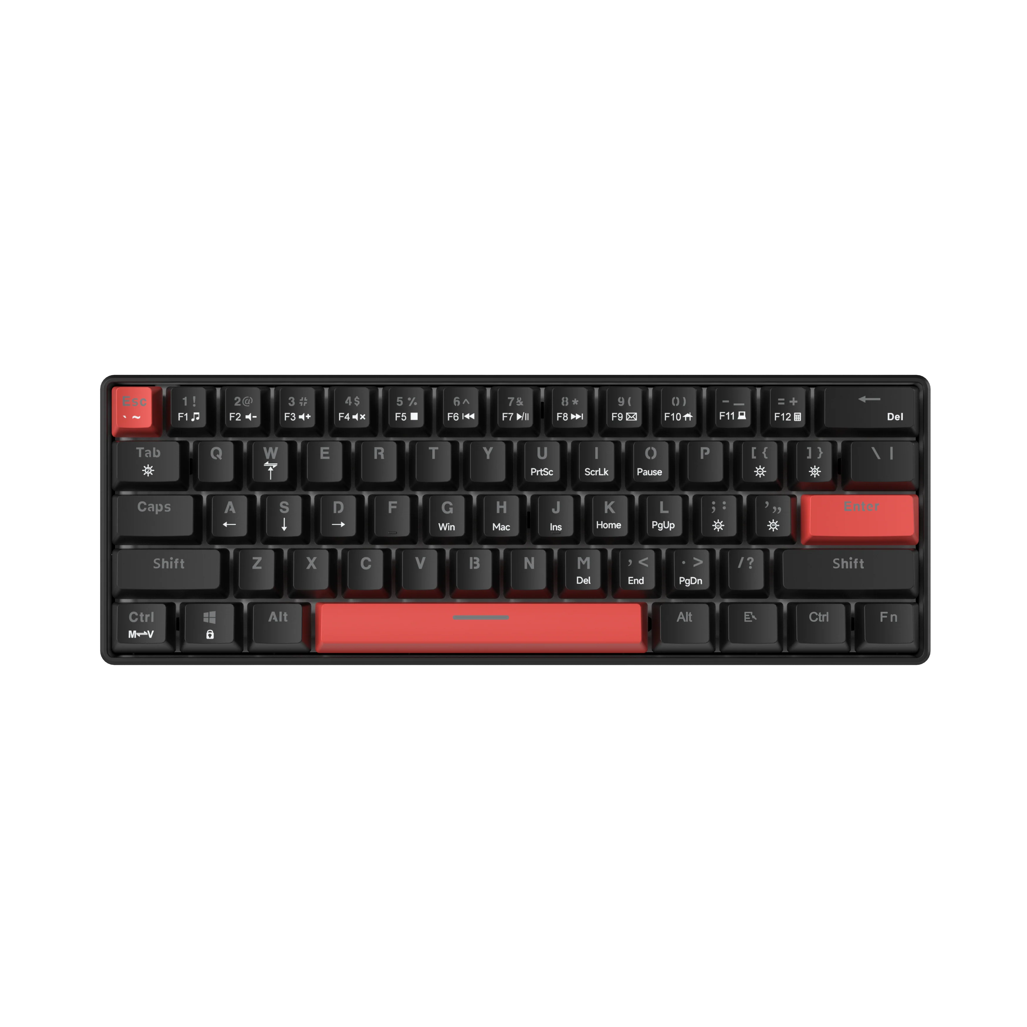 TS61 Black Red Keyboard