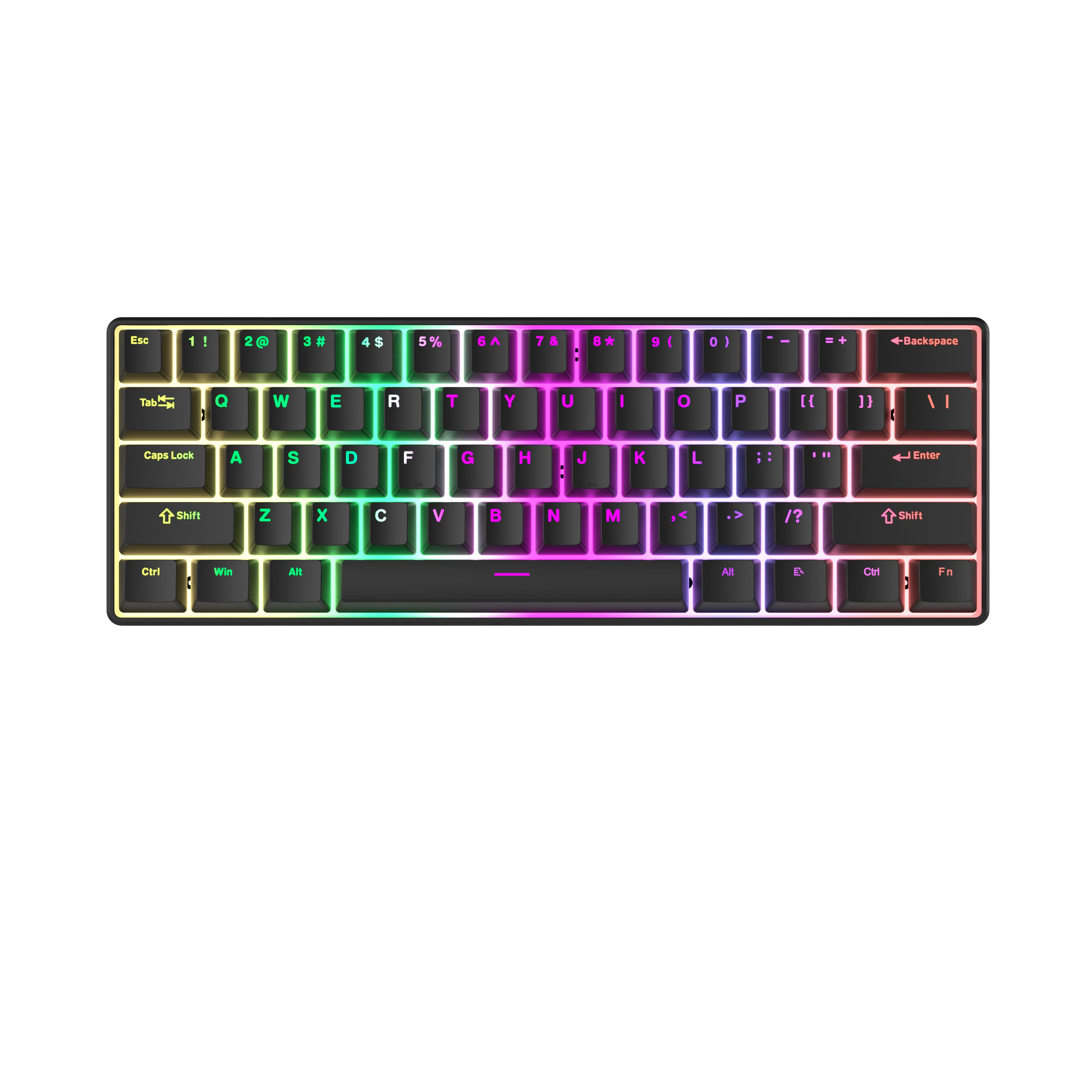 TS61 Black Red Keyboard - Image 2