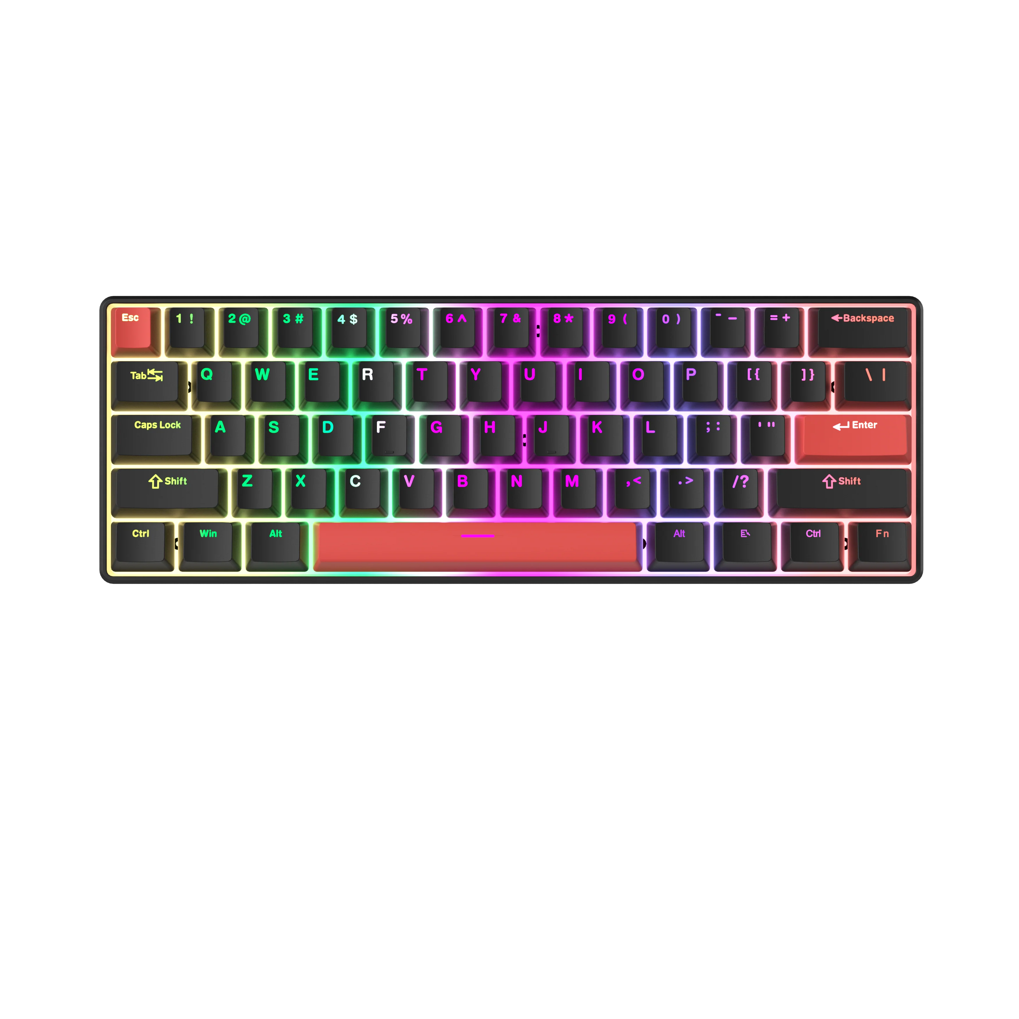 TS61 Black Red Keyboard - Image 3