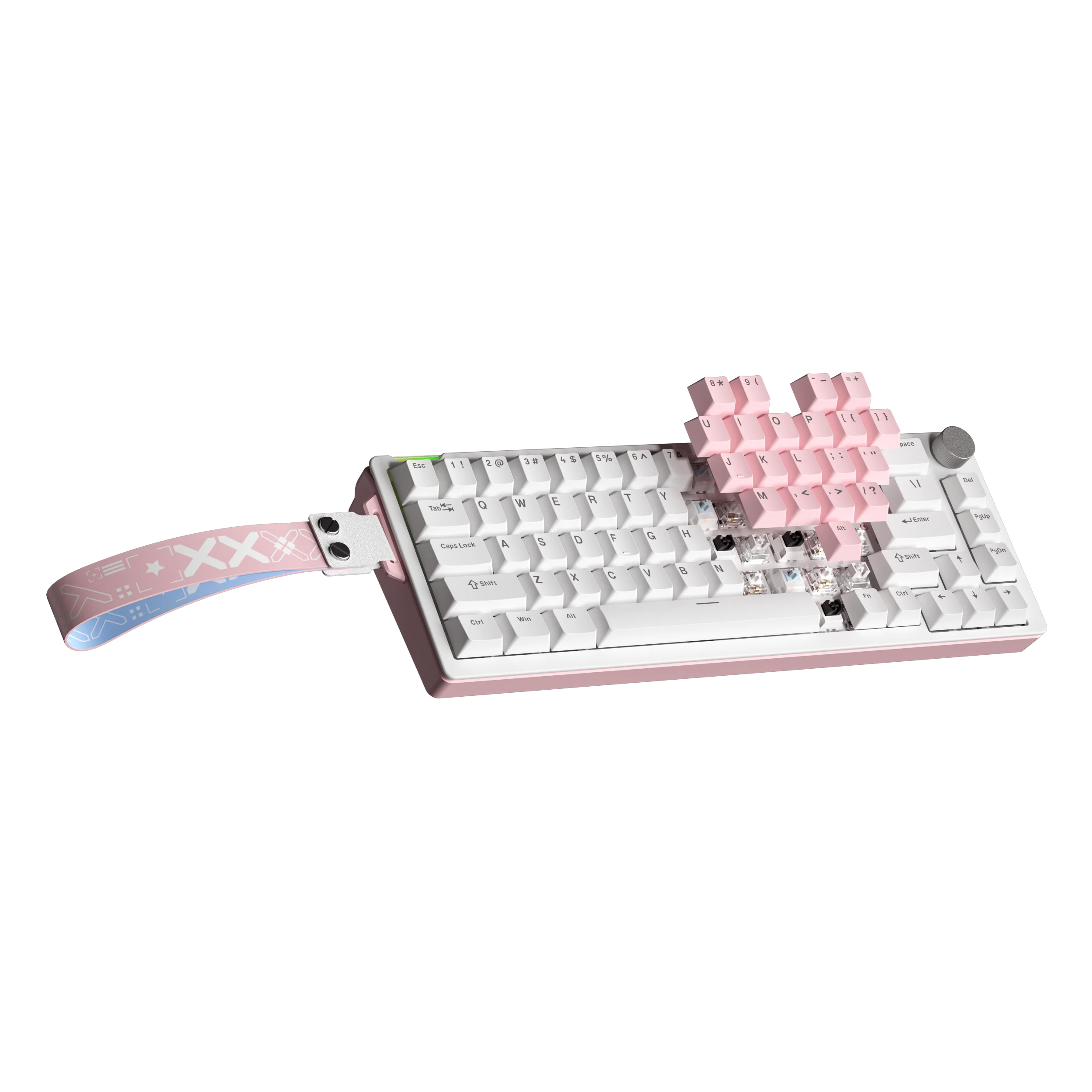 V68 White Pink Keyboard - Image 2
