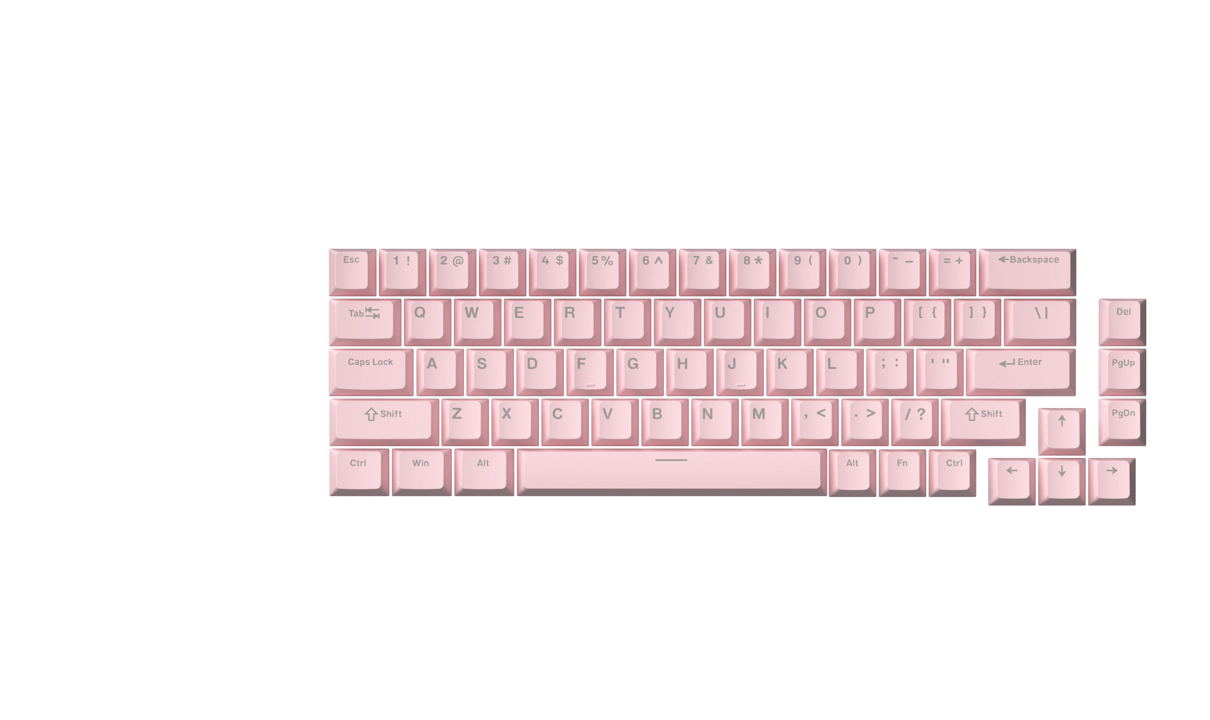 V68 White Pink Keyboard - Image 3