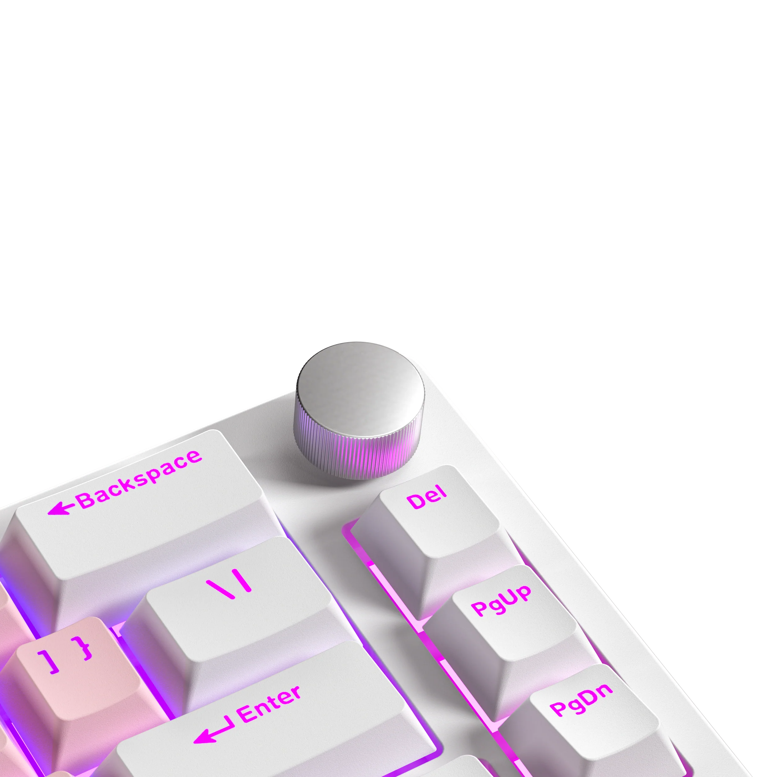 V68 White Pink Keyboard - Image 4
